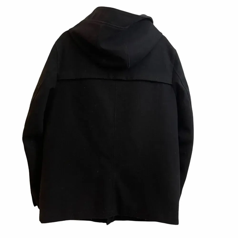 Cole Haan Black Wool Blend Coat - Picture 2 of 10